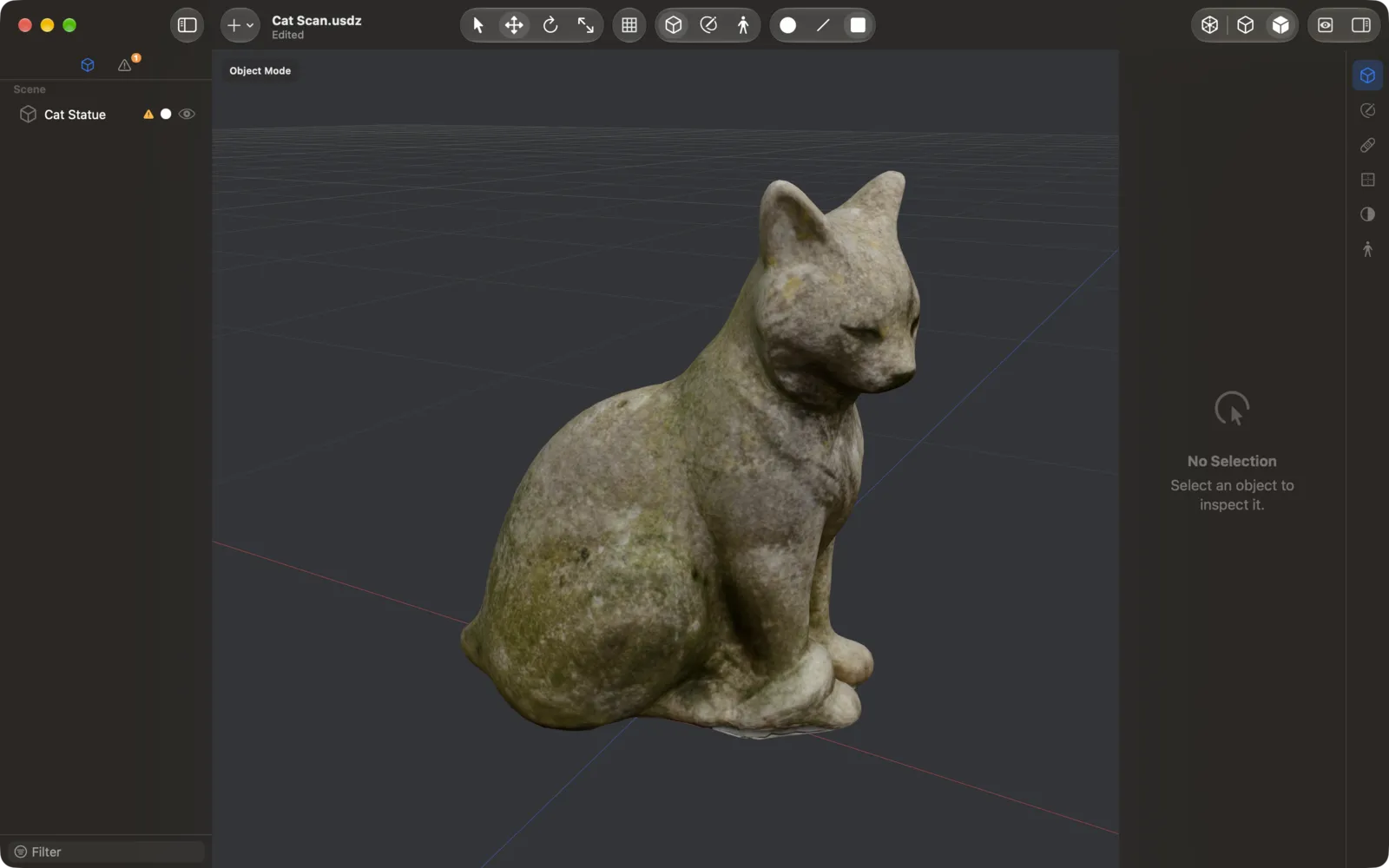 A textured model rebuilt from photos with Object Capture.